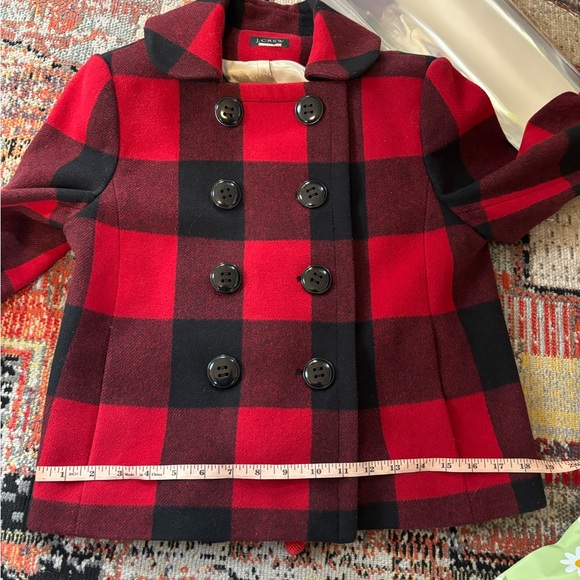 J. Crew Buffalo Plaid check Seberg pea coat jacket - Picture 7 of 8